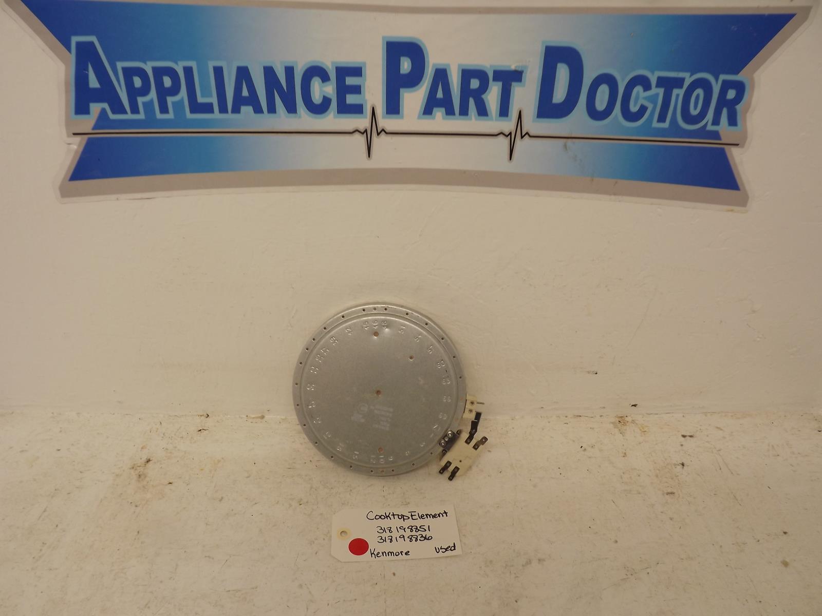 Kenmore Range 318198851 318198836 Cooktop Element Used Kenmore Range 318198851 318198836 Cooktop Element Used